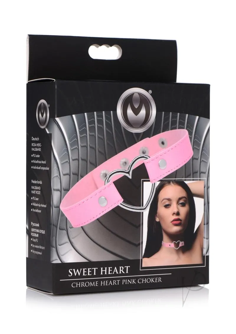 Ms Sweet Heart Choker Necklace Pnk