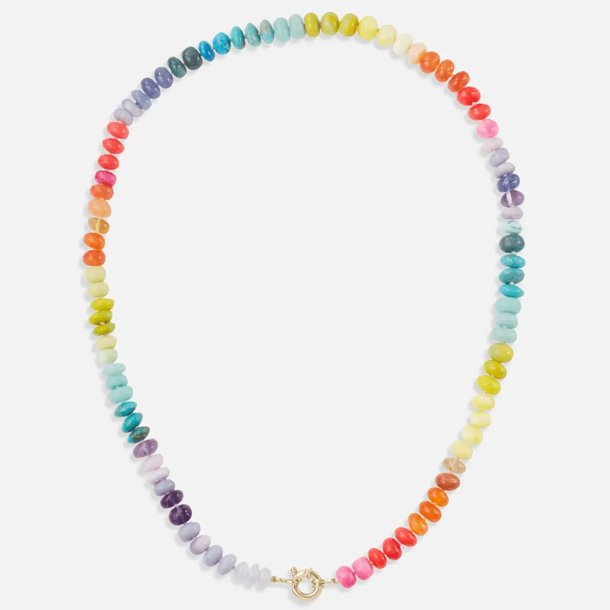 Neon Rainbow Gemstone Necklace