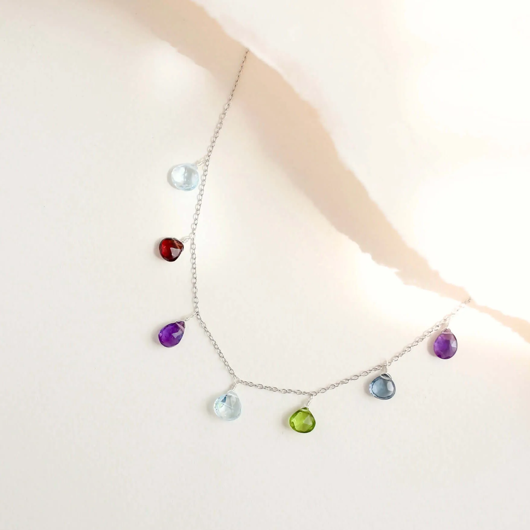 Rainbow Sparkler Necklace - Gold