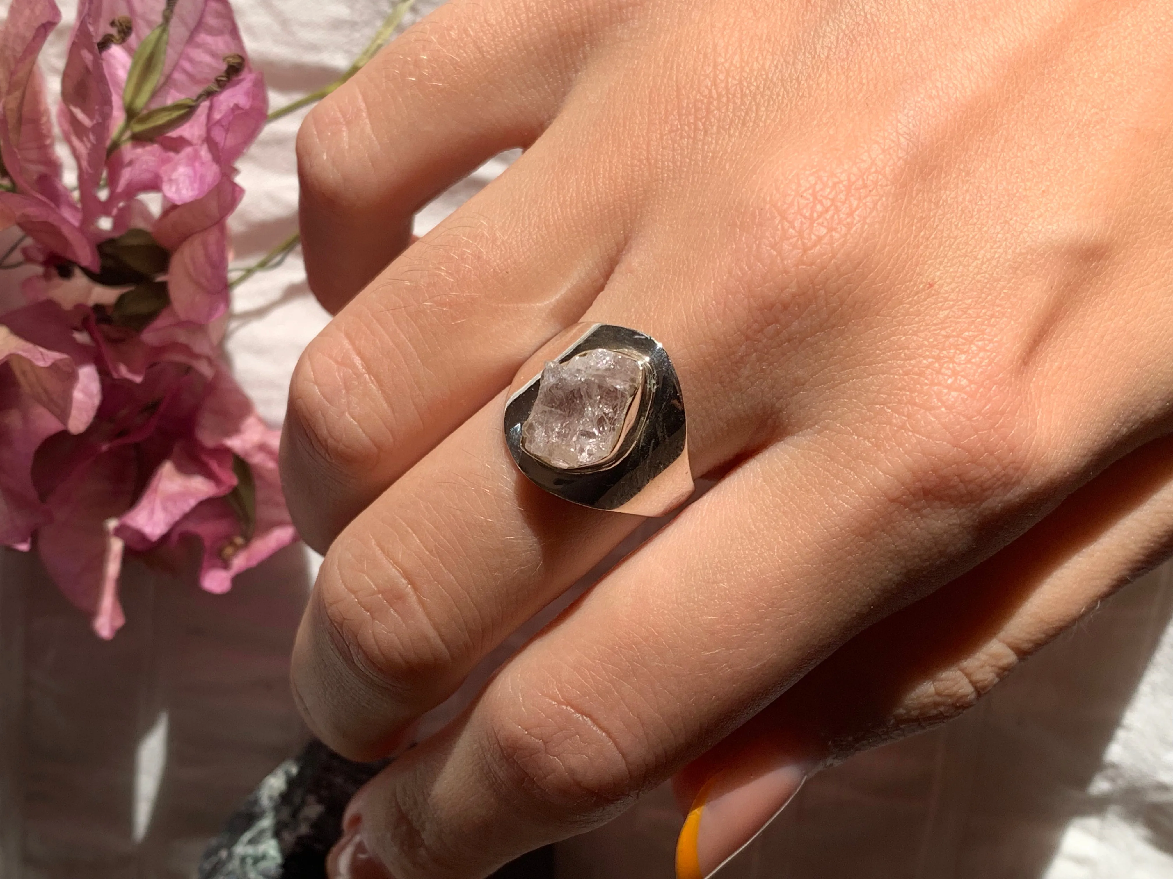 Raw Morganite Medea Ring