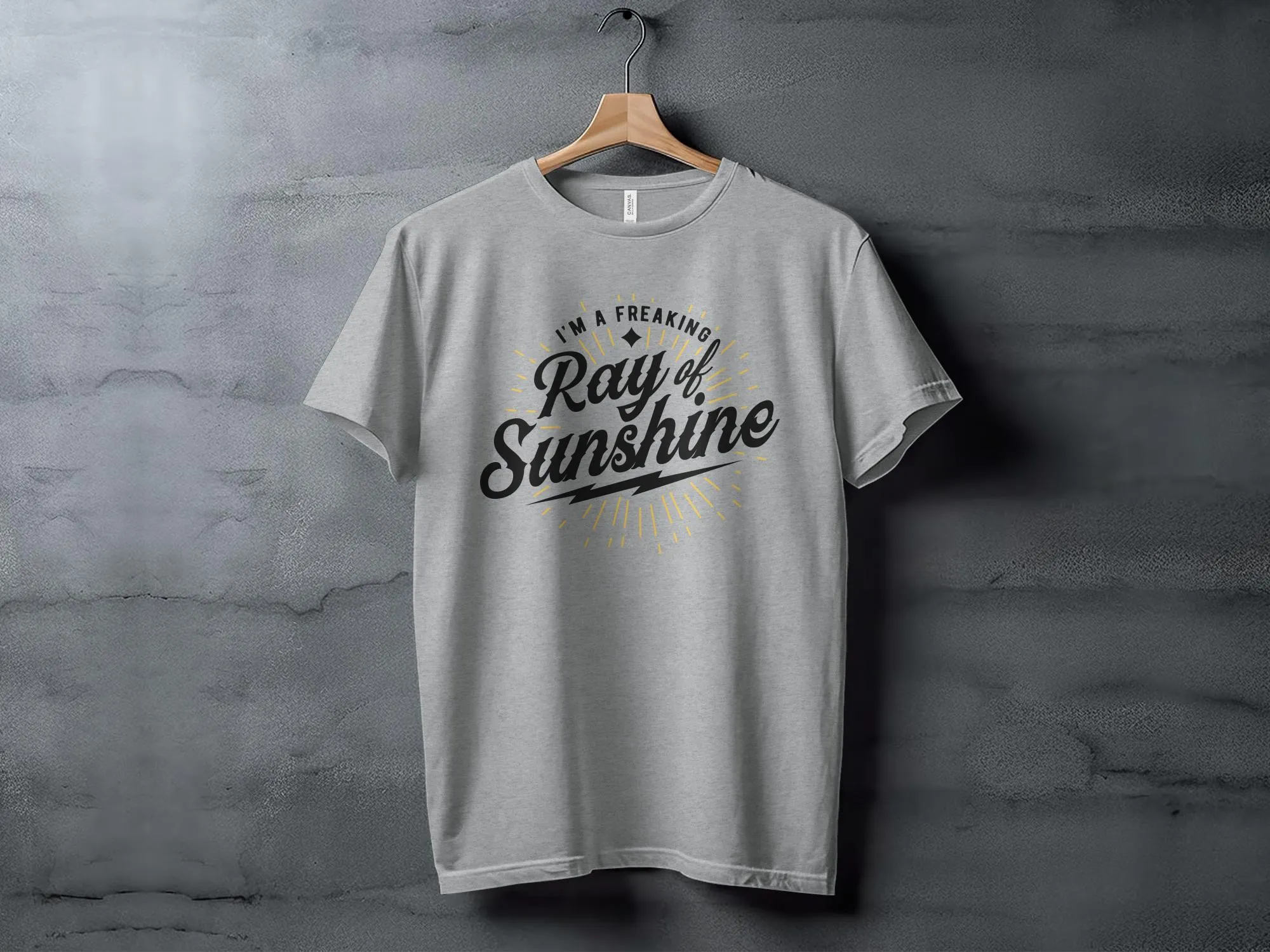 Ray of Sunshine Graphic Tee, Positive Vibes T-Shirt, Inspirational Quote Top, Unisex Casual Shirt, Summer Outfit