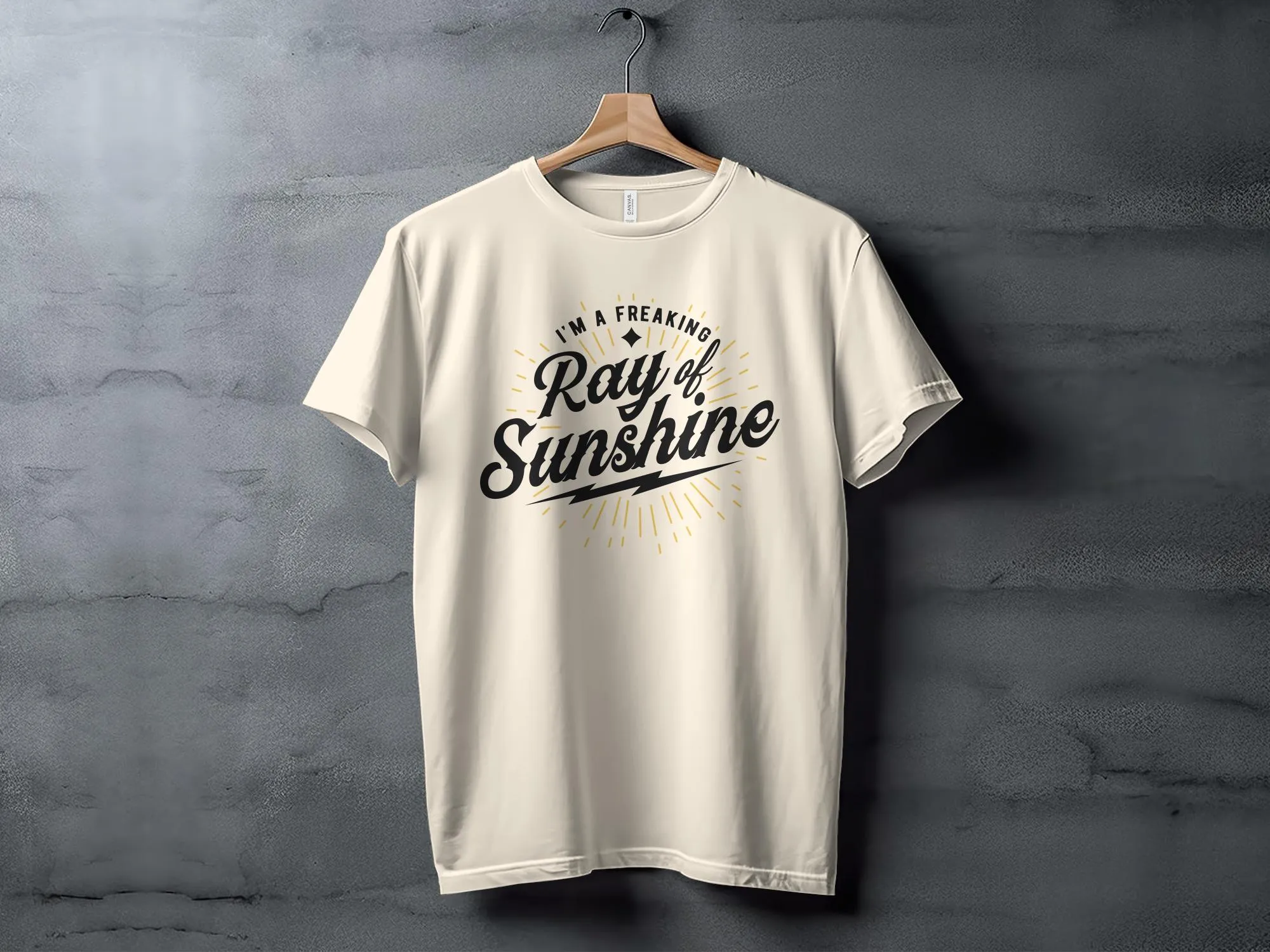 Ray of Sunshine Graphic Tee, Positive Vibes T-Shirt, Inspirational Quote Top, Unisex Casual Shirt, Summer Outfit