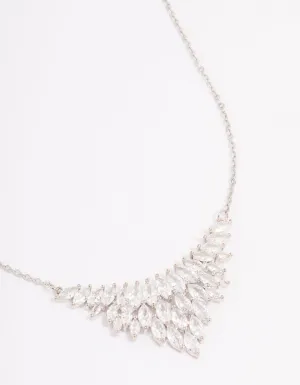 Rhodium Cubic Zirconia Short Necklace