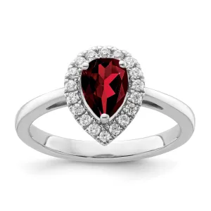 Ruby Diamond Halo Ring