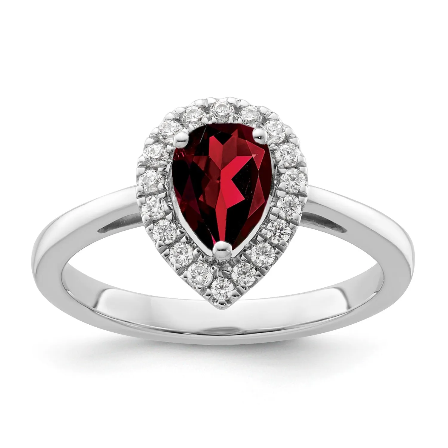 Ruby Diamond Halo Ring