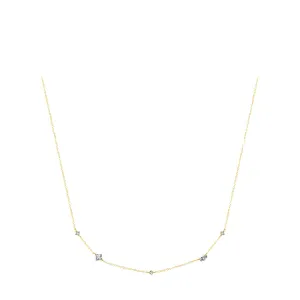 S925 Sterling Silver Summer Breeze Necklace with Zircon Accent