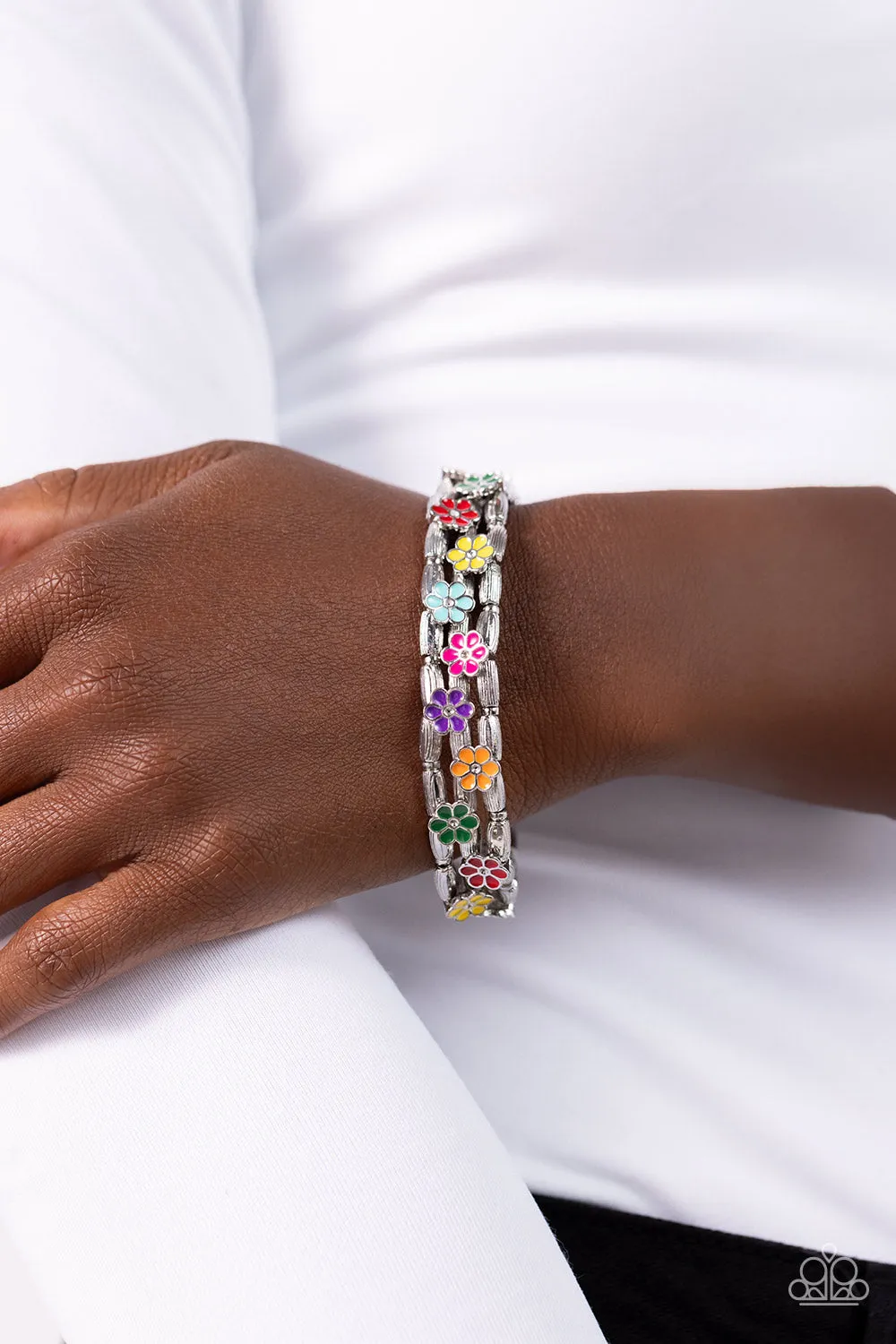 Scattered Springtime - Multi Bracelet - Paparazzi Accessories