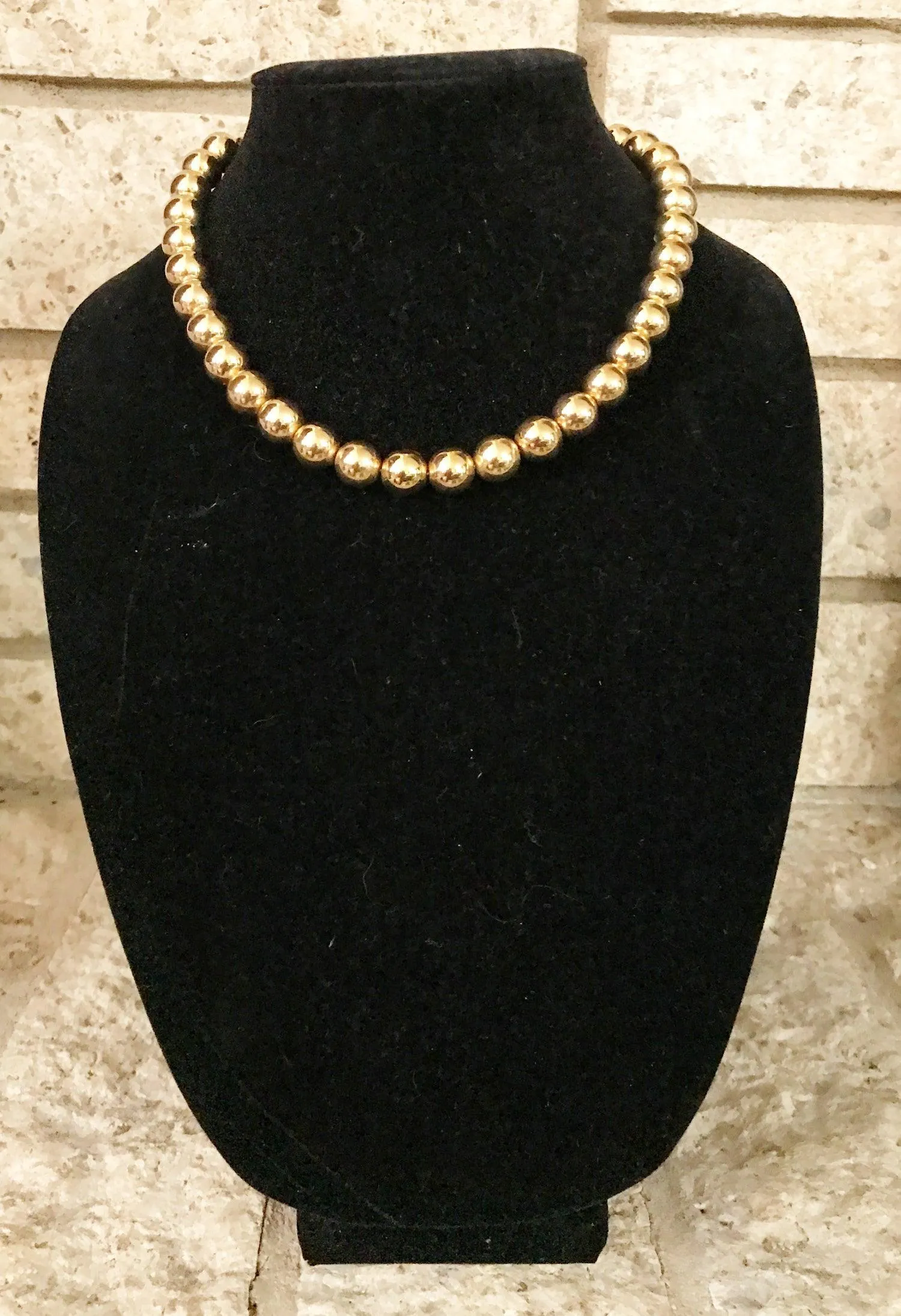 Simple Strand of Gleaming Gold Beads