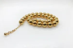 Simple Strand of Gleaming Gold Beads