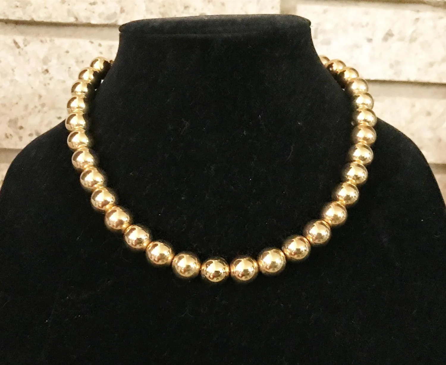 Simple Strand of Gleaming Gold Beads