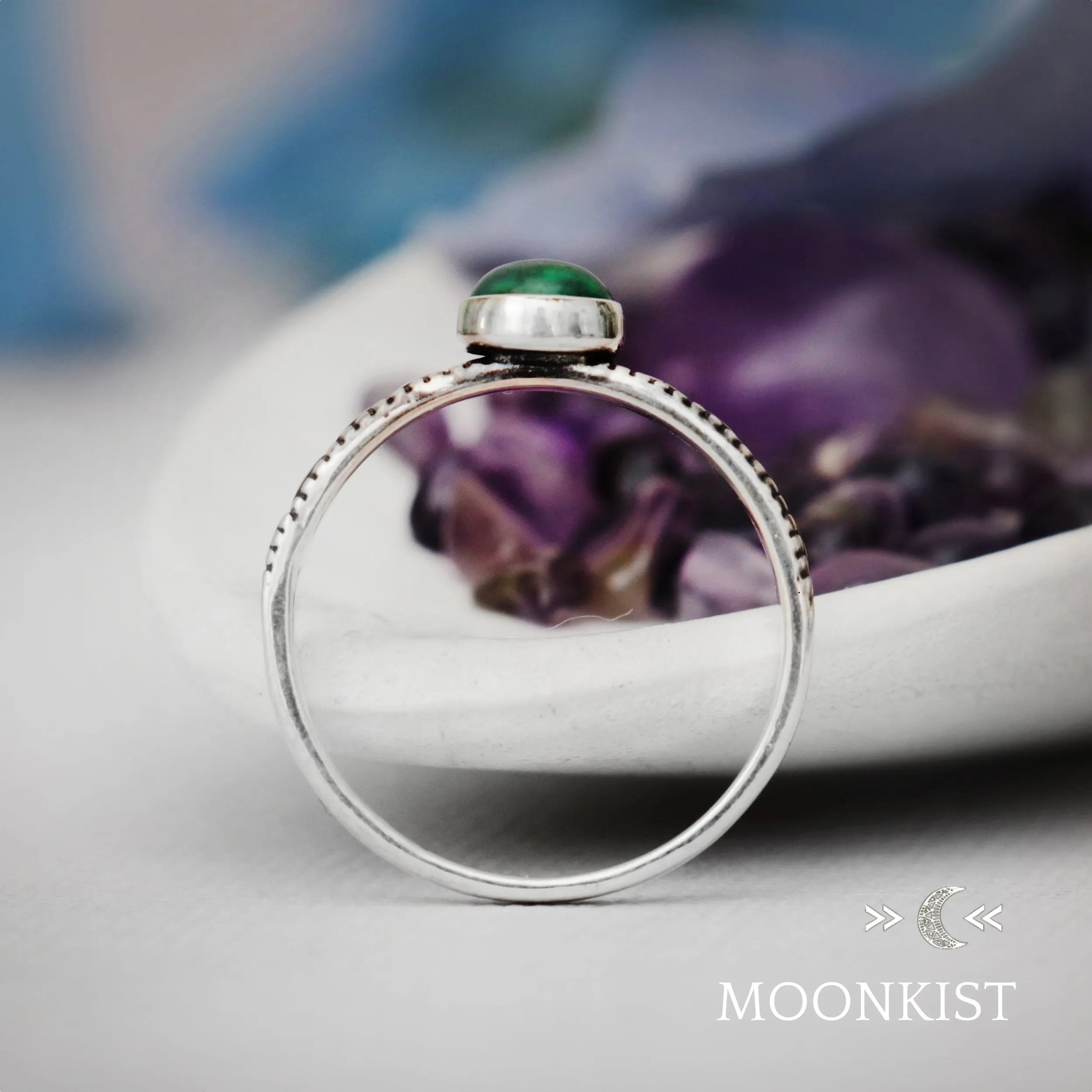 Sterling Silver Laurel Leaf Promise Ring  | Moonkist Designs