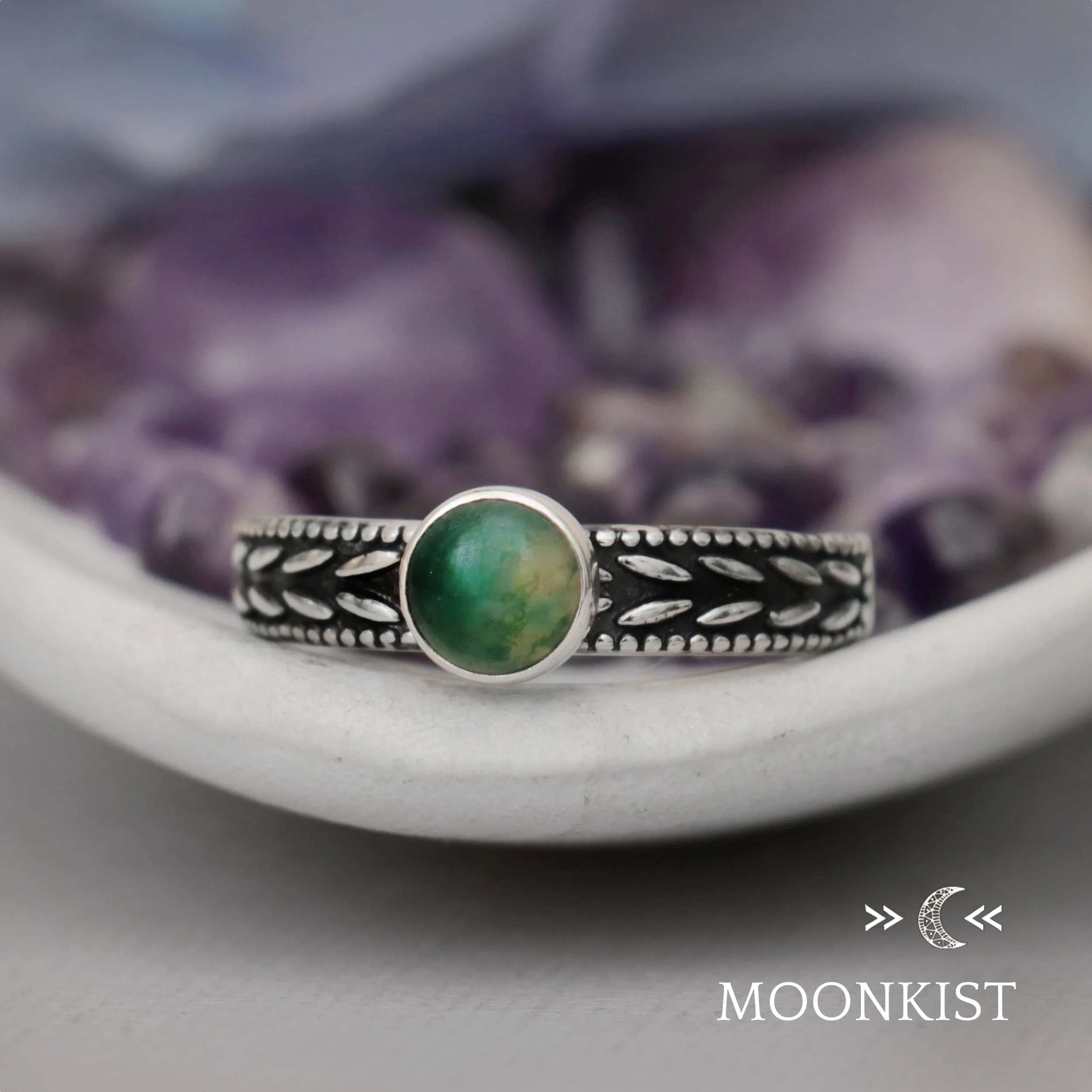 Sterling Silver Laurel Leaf Promise Ring  | Moonkist Designs