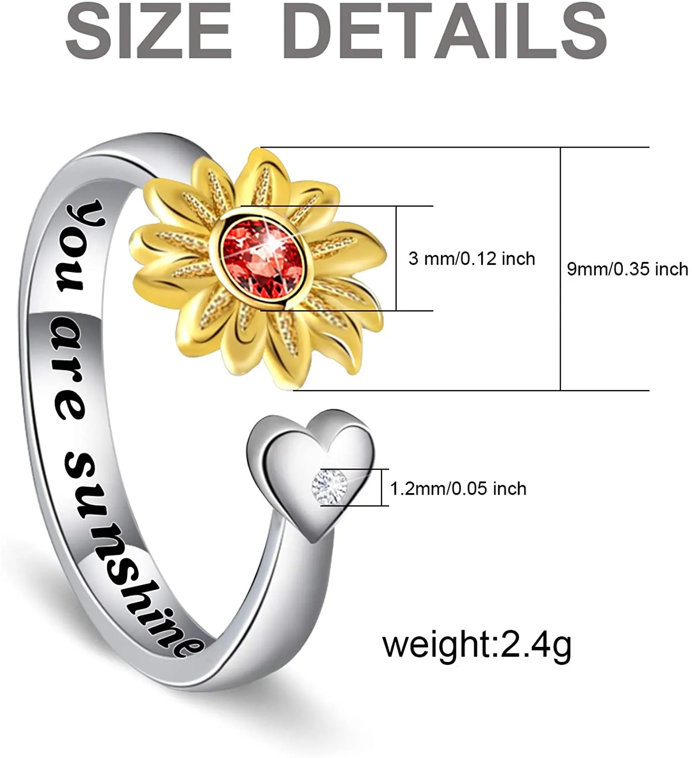 Sunflower Ring for Women