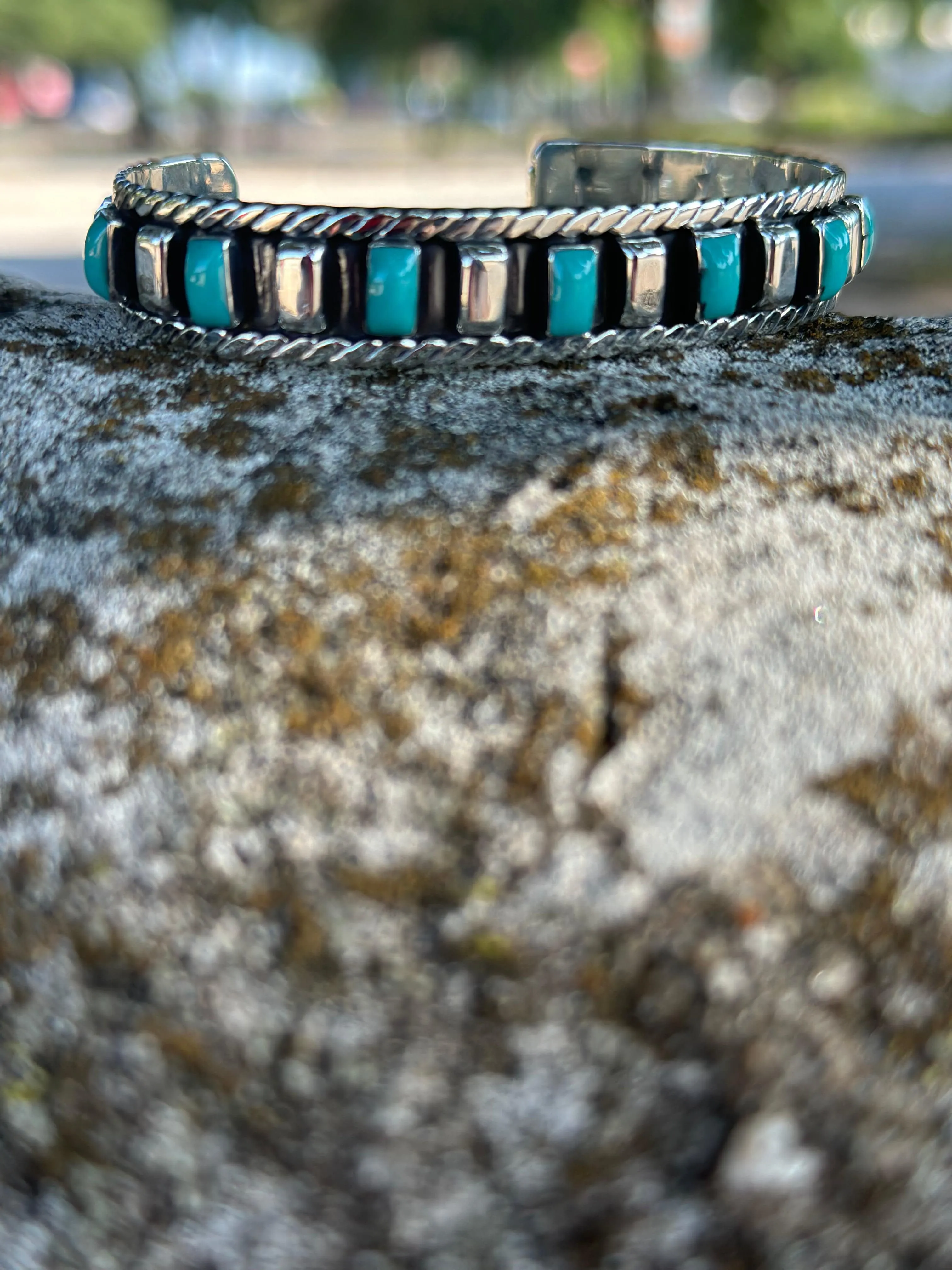 The Cheyenne Sterling Silver & Turquoise Southwest Cuff Bracelet