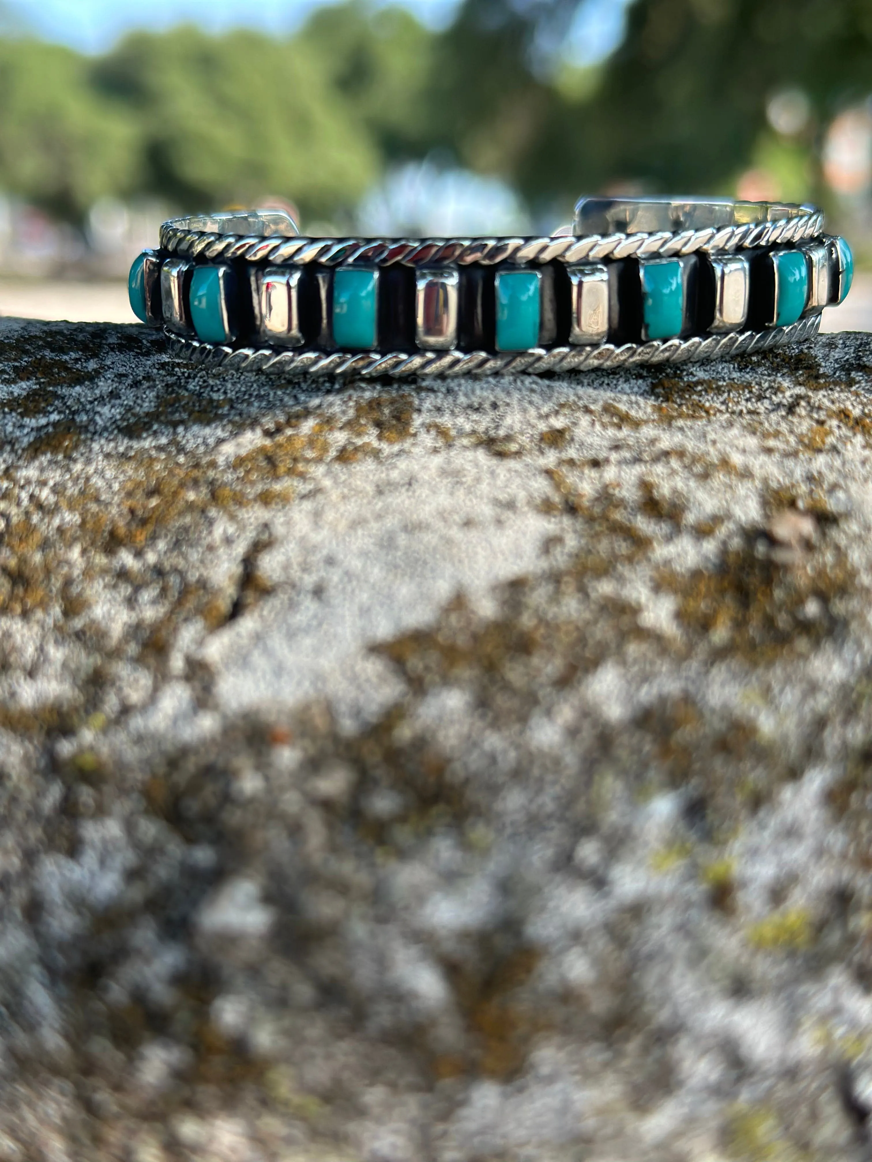 The Cheyenne Sterling Silver & Turquoise Southwest Cuff Bracelet