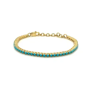 Turquoise Baby Tennis Bracelet