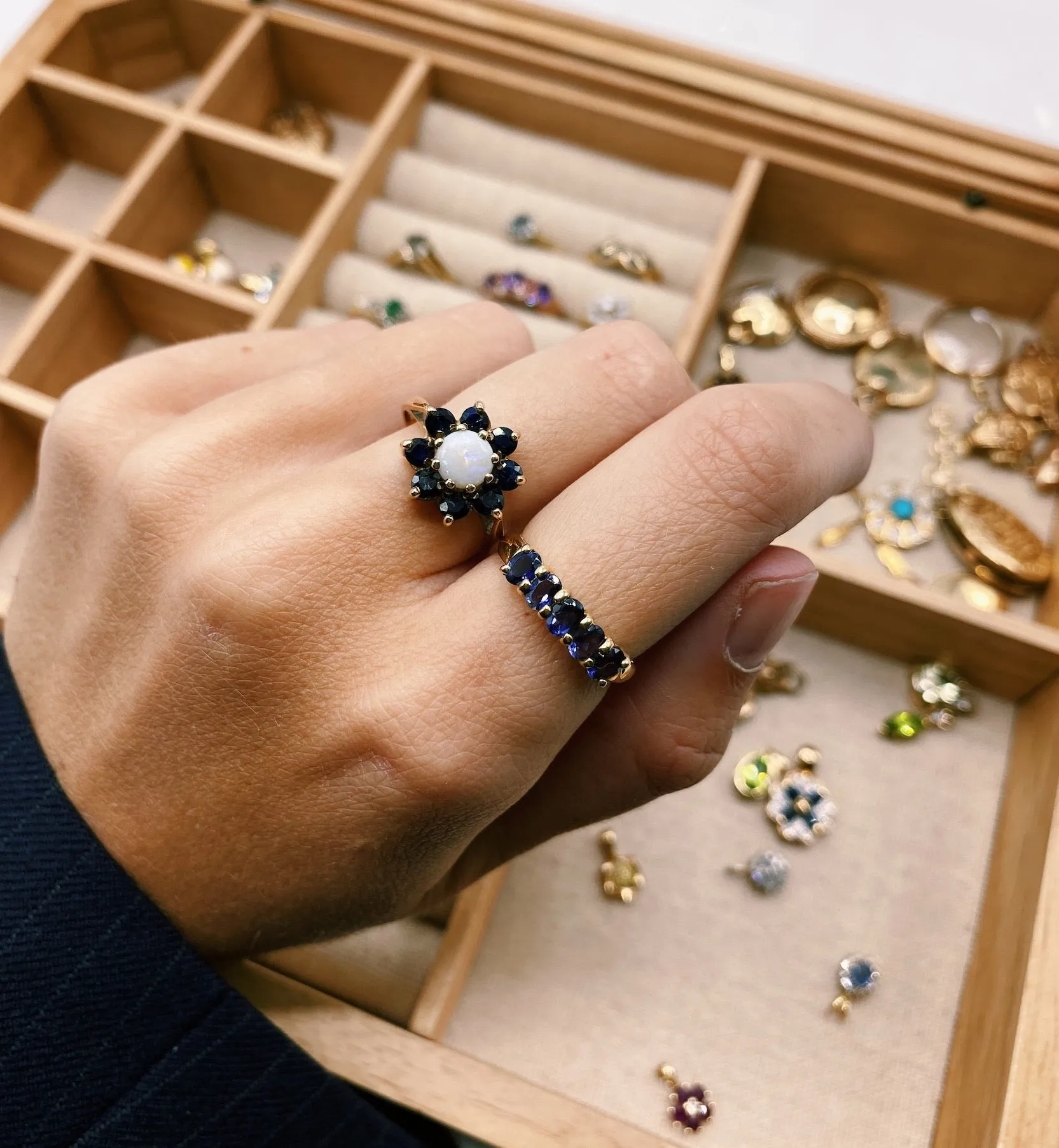 Vintage Iolite Starlit Enigma Ring