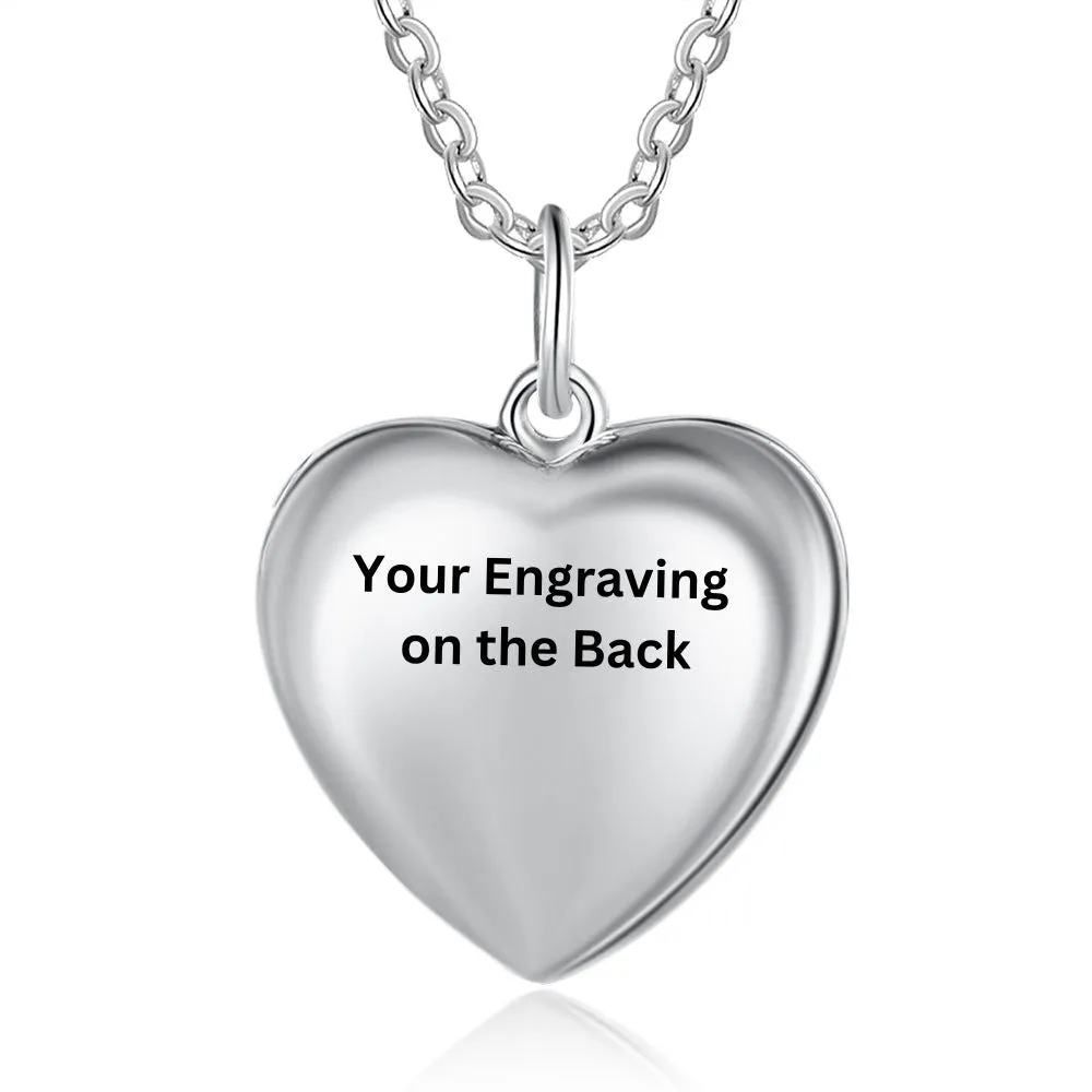 Vitage S925 Silver Necklace with Custom Photo & Engraving