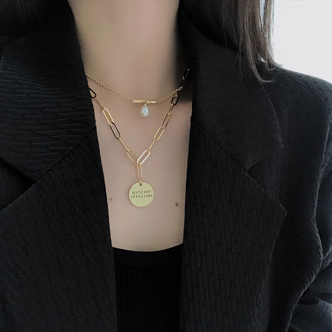 Women's Light Luxury Simple And Versatile Personality Sweater Chain